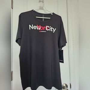 NWT Lululemon Men's Fundamental Tee shirt NEW YORK size LARGE 🍎Limited Edition